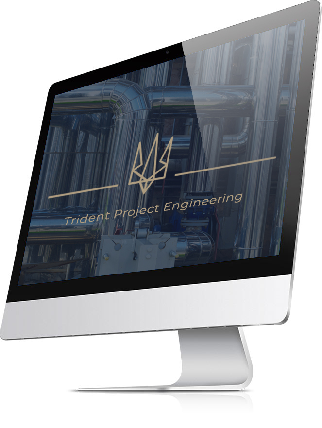 Trident Project Engineering Logo on a computer